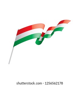 Hungary flag, vector illustration on a white background