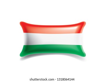 Hungary flag, vector illustration on a white background