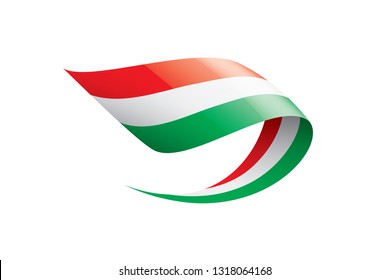 Hungary flag, vector illustration on a white background