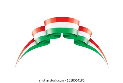 Hungary flag, vector illustration on a white background