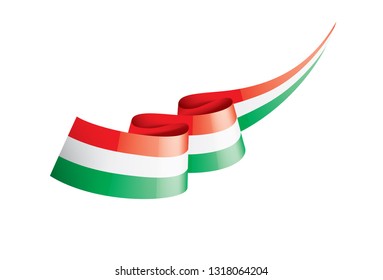 Hungary flag, vector illustration on a white background