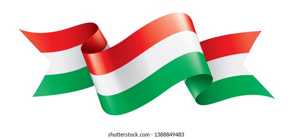Hungary flag, vector illustration on a white background