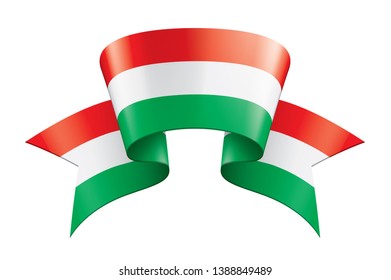 Hungary flag, vector illustration on a white background