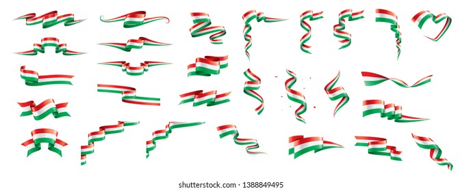 Hungary flag, vector illustration on a white background