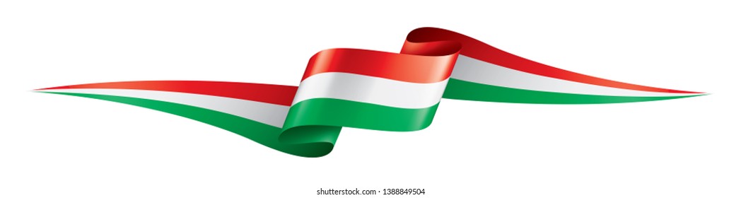Hungary flag, vector illustration on a white background