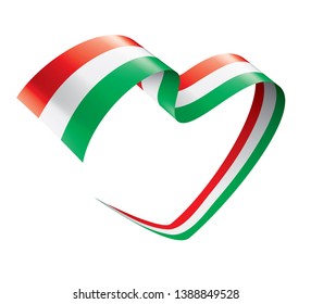 Hungary flag, vector illustration on a white background