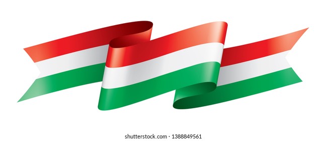 Hungary flag, vector illustration on a white background
