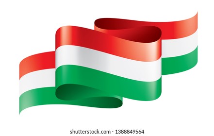 Hungary flag, vector illustration on a white background