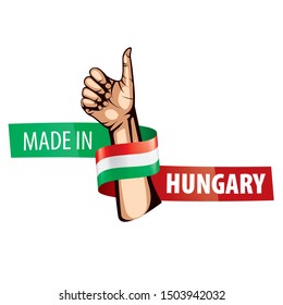 Hungary flag, vector illustration on a white background