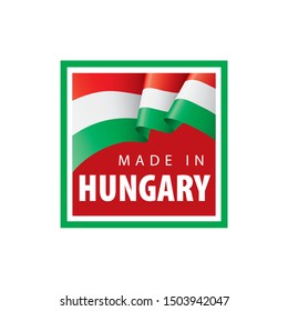 Hungary flag, vector illustration on a white background