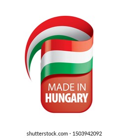 Hungary flag, vector illustration on a white background