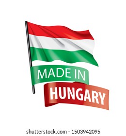 Hungary flag, vector illustration on a white background