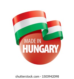 Hungary flag, vector illustration on a white background