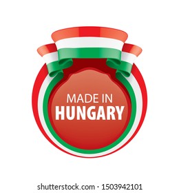 Hungary flag, vector illustration on a white background