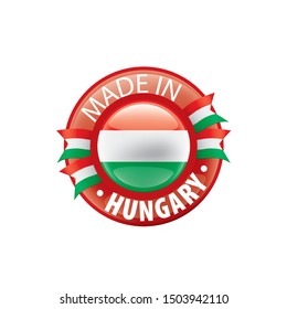 Hungary flag, vector illustration on a white background
