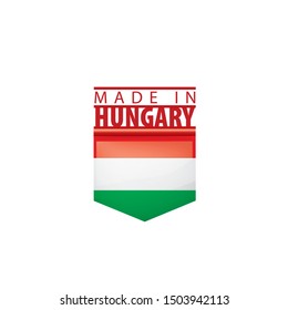 Hungary flag, vector illustration on a white background