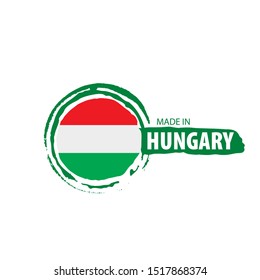 Hungary flag, vector illustration on a white background