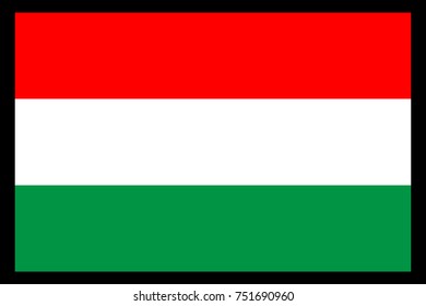 Hungary Flag vector illustration on black background