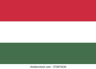Hungary flag , vector illustration, true colors