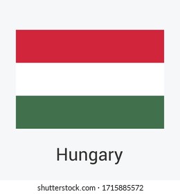 Hungary Flag Vector Isolated On Background. Hungarian Flag Symbol Modern, Simple, Vector, Icon For Website Or Mobile App
