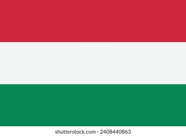 Vector de bandera de Hungría . Bandera nacional de Hungría aislada en fondo blanco