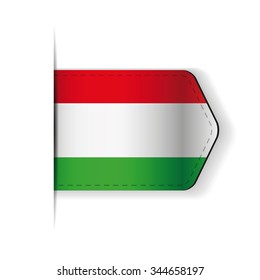 Hungary flag vector ribbon