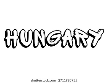 Hungary graffiti word Vector fuente
Palabra de fuente del Vector en un fondo blanco