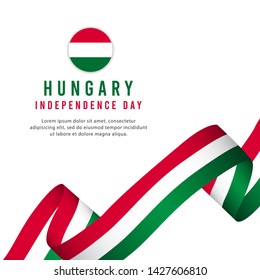 Hungary independence day vector template. Design illustration for banner, advertising, greeting cards or print. Design happiness celebration.; 