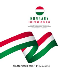 Hungary independence day vector template. Design illustration for banner, advertising, greeting cards or print. Design happiness celebration.; 