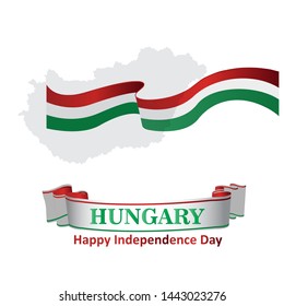Hungary independence day vector template. Design illustration for banner, advertising, greeting cards or print. Design happiness celebration