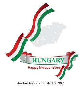 Hungary independence day vector template. Design illustration for banner, advertising, greeting cards or print. Design happiness celebration