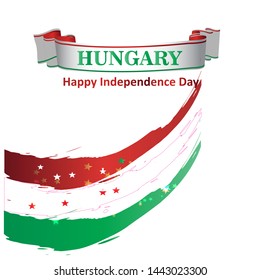 Hungary independence day vector template. Design illustration for banner, advertising, greeting cards or print. Design happiness celebration