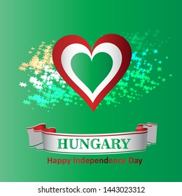 Hungary independence day vector template. Design illustration for banner, advertising, greeting cards or print. Design happiness celebration