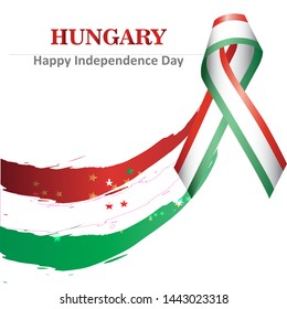 Hungary independence day vector template. Design illustration for banner, advertising, greeting cards or print. Design happiness celebration