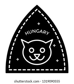 Hungary logo stamp vector icon 