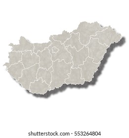 Hungary map city icon