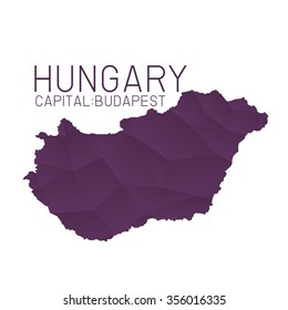 Hungary map geometric background