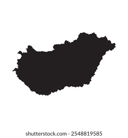 Hungary Map Icon Illustration Element Symbol Design
