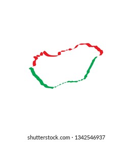 hungary map icon vector symbol 