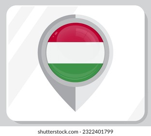 Icono de la bandera de ubicación del mapa de Hungría