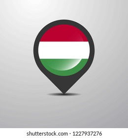 Hungary Map Pin