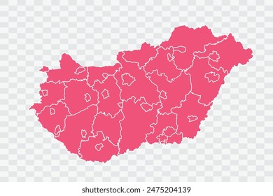 Hungría Map punch Color Archivos de calidad de fondo png