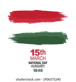 Hungary National Day greeting card. The Hungarian Revolution of 1848. Creative Design Illustration Vector