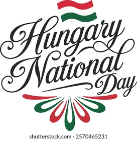  hungary national day vector illustration