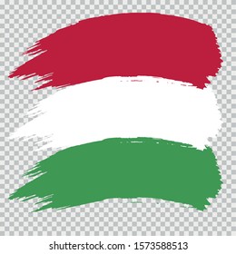 UNGARN-Vektorillustration für die Nationalflagge auf transparentem Hintergrund