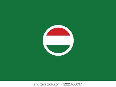 Hungary national flag circle shape country emblem state symbol