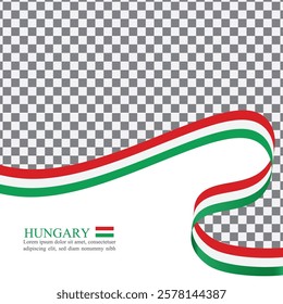 Hungary national flag ribbon stock vector