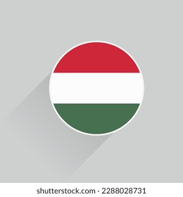 hungary  national flag vector icon design, hungary flag icon button 3d