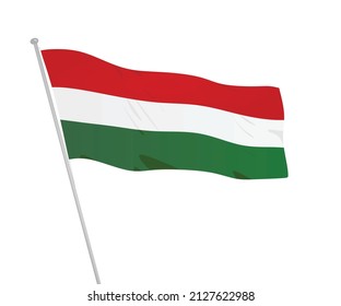 Hungary national flag. vector illustration