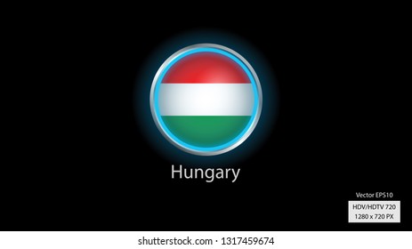 Hungary national team logo, round shape with frame.